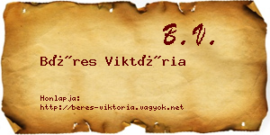 Béres Viktória névjegykártya